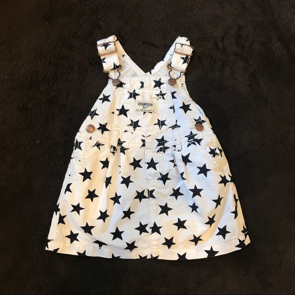 SALE 5/$20❤️ Oshkosh Overall Dress Stars 12M